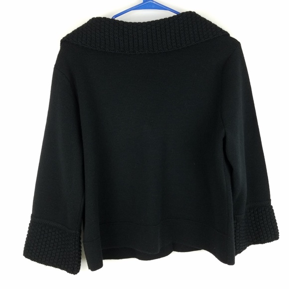 Cabi Womens Medium Black Sweater button front - Picture 2 of 4